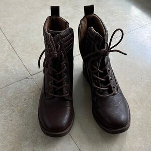 Dark Brown Combat & Moto Boots